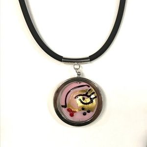 Abstract Glass Necklace